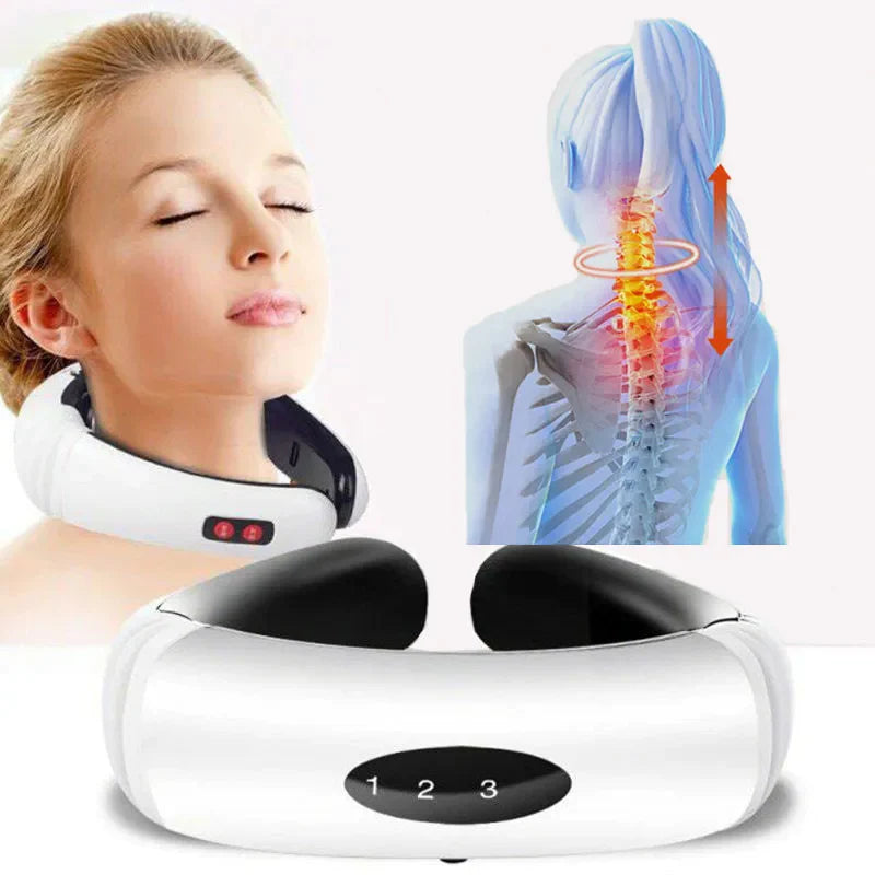 Electric Cervical Pulse Neck Massager Muscle Relax Massage Magnetic Therapy US